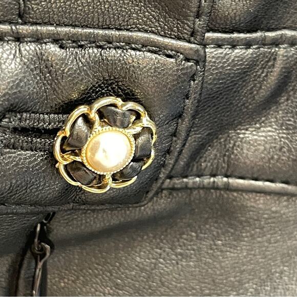 Maeve Anthropologie Faux Vegan Leather Pinafore Dress - Picture 6 of 12